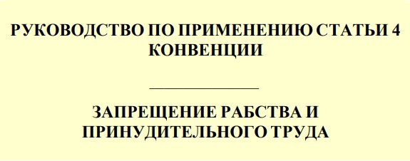 РУКОВОДСТВО ПО ПРИМЕНЕНИЮ СТАТЬИ 4 КОНВЕНЦИИ